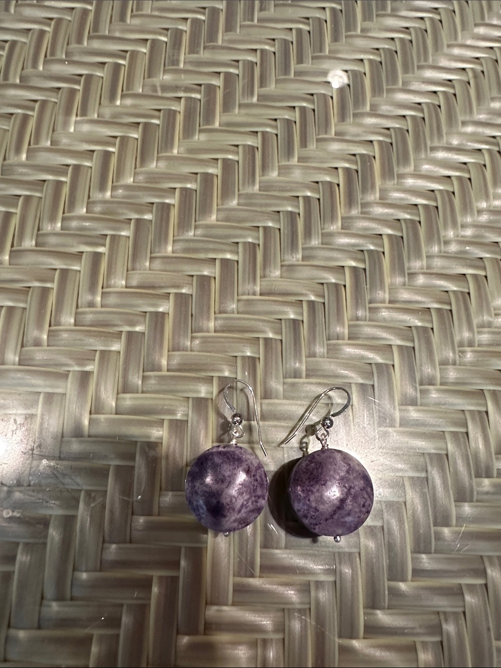 Purple Stone Drop Earrings - Women Jewelry